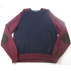 Brooks Brothers‎ 346 Lambswool Sweater Mens XL Red Blue Crew Neck *READ*